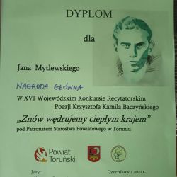 dyplom Jana Mytlewskiego