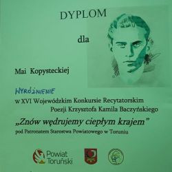 Dyplom Mai Kopestyckiej