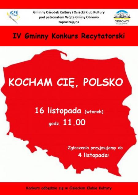 IV Gminny Konurs Recytatorski "Kocham Cię, Polsko"