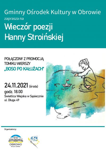 zaproszenie na wieczór poezji Hanny Stroińskiej