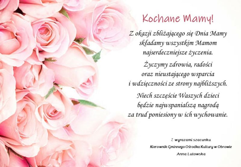 Życzenia z okazji Dnia Mamy