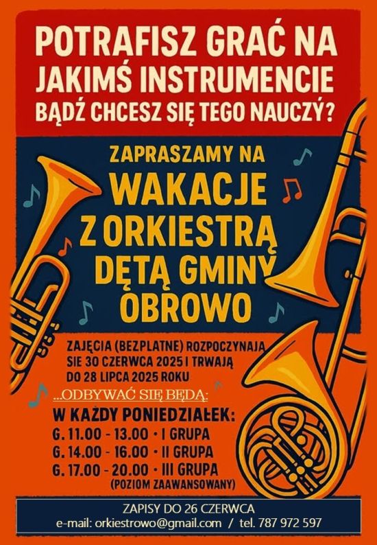 Plakat Orkiestry Dętej