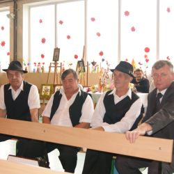 2011 rok - Kapela z Wójtem gminy Obrowo Andrzejem Wieczyńskim - Festiwal Tworczości Edwarda Nowaka