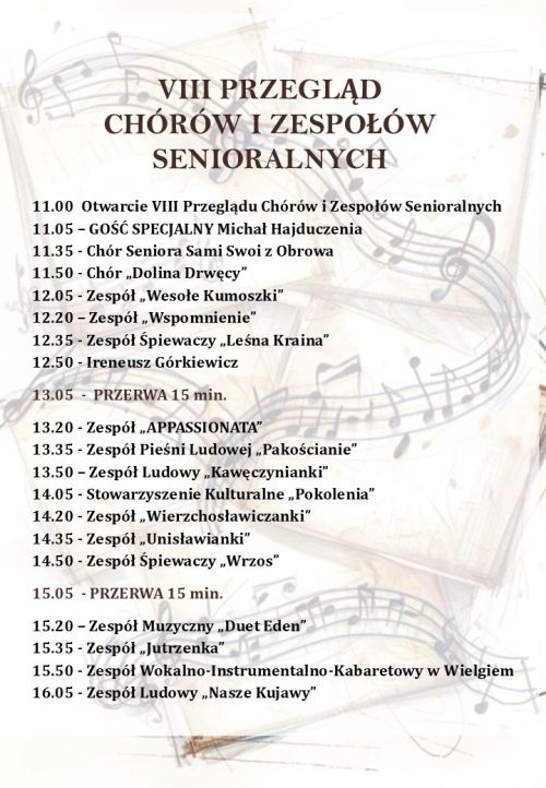 Harmonogram wydarzenia