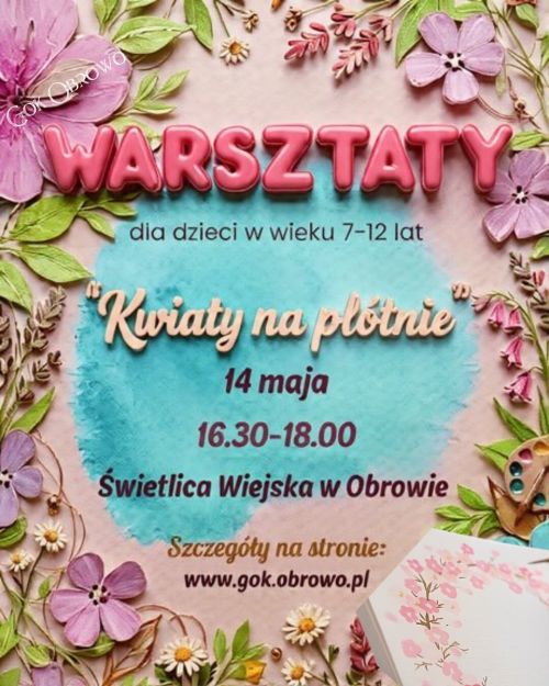 Warsztaty "Kwiaty na płótnie"