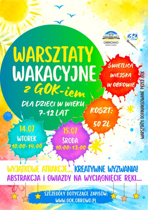 Plakat - Warsztaty Wakacyjne z Gok-iem 14-15 lipca 2026