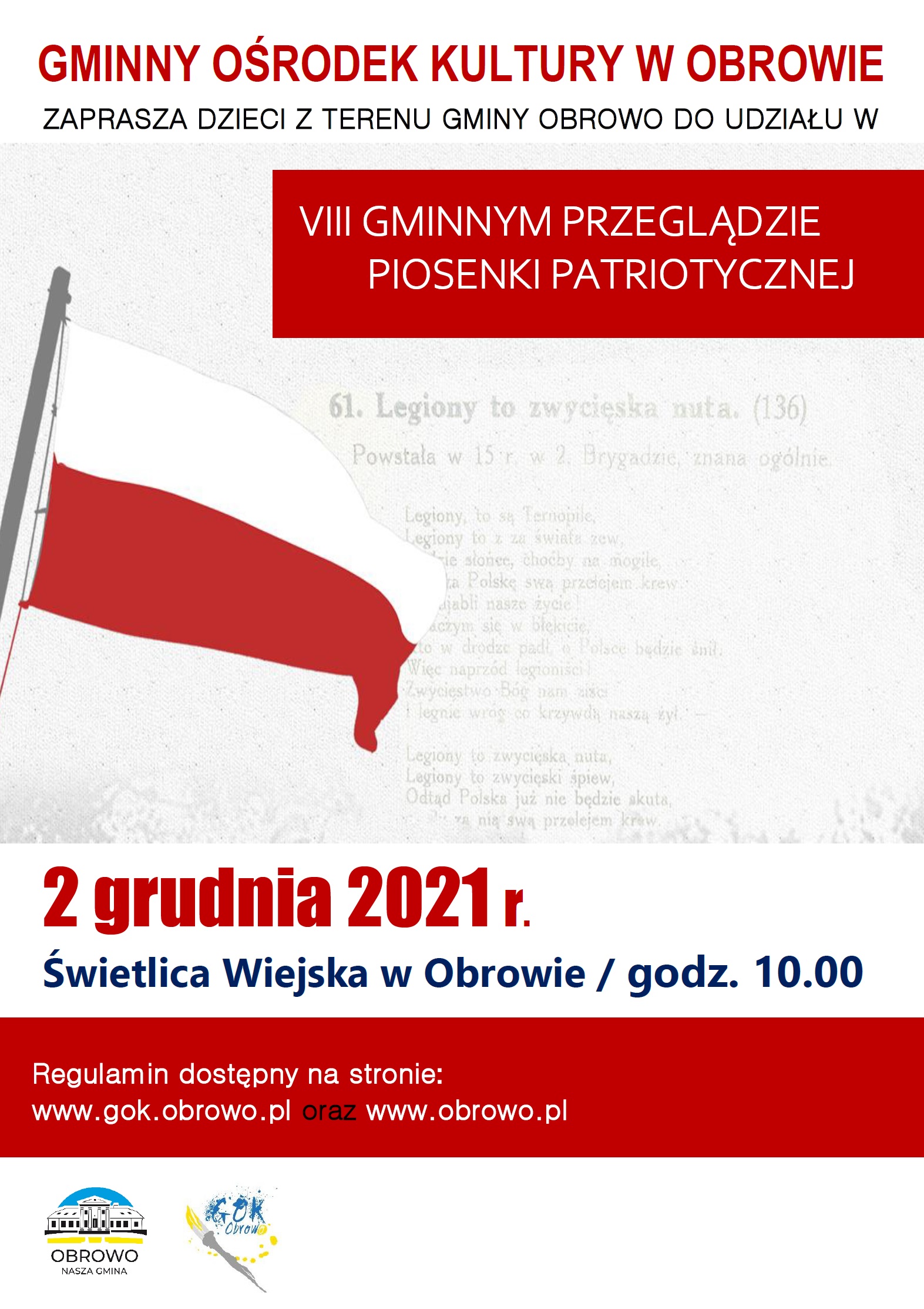 VIII Gminny Konkurs Piosenki Patriotycznej